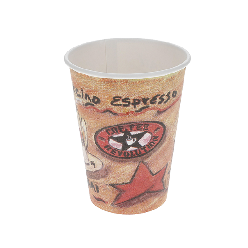 9 oz. Paper Hot Cup, Coffee Revolution Print Pactiv Evergreen