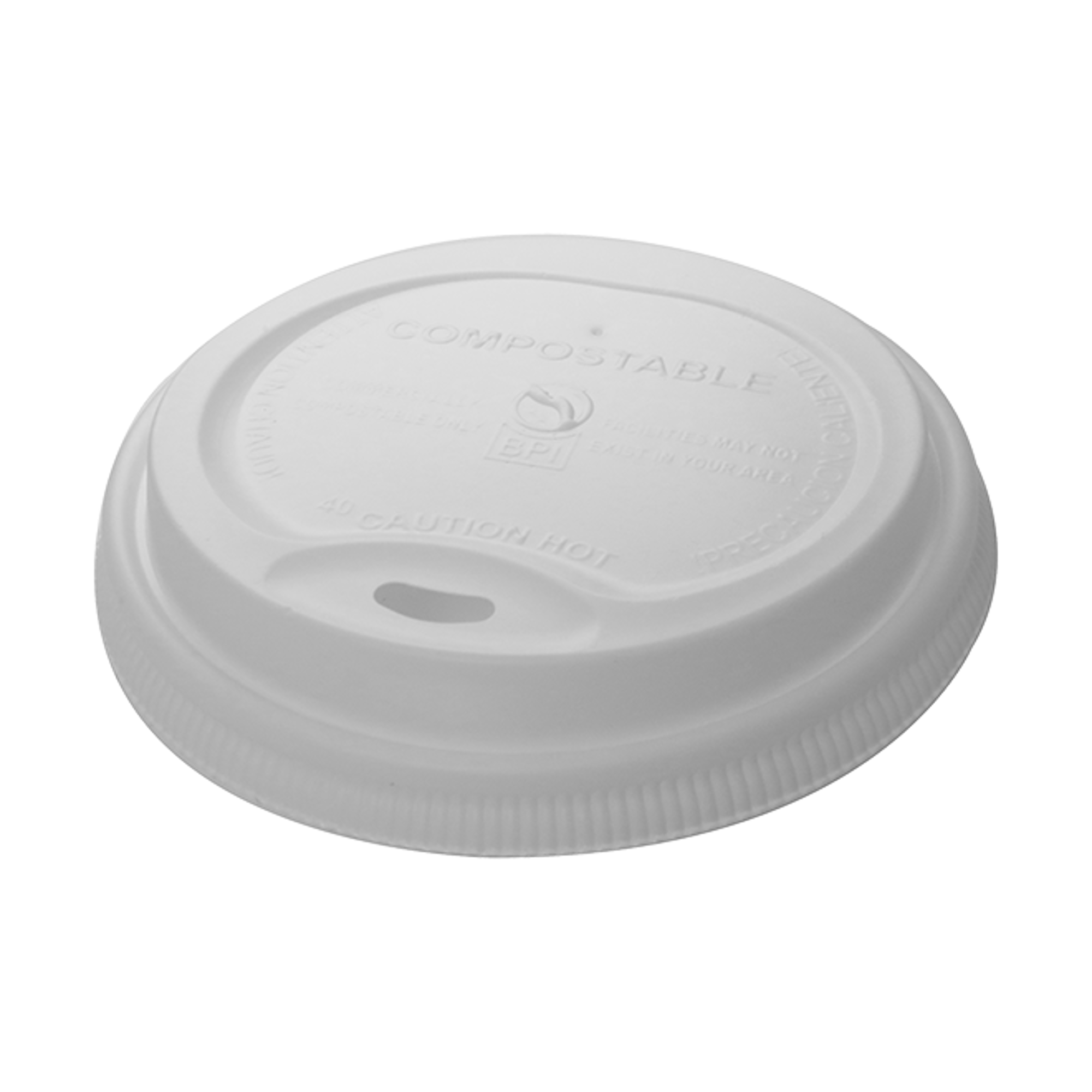 EcoChoice 7 oz. PLA Compostable Plastic Cold Cup Lid with Straw Slot -  1000/Case