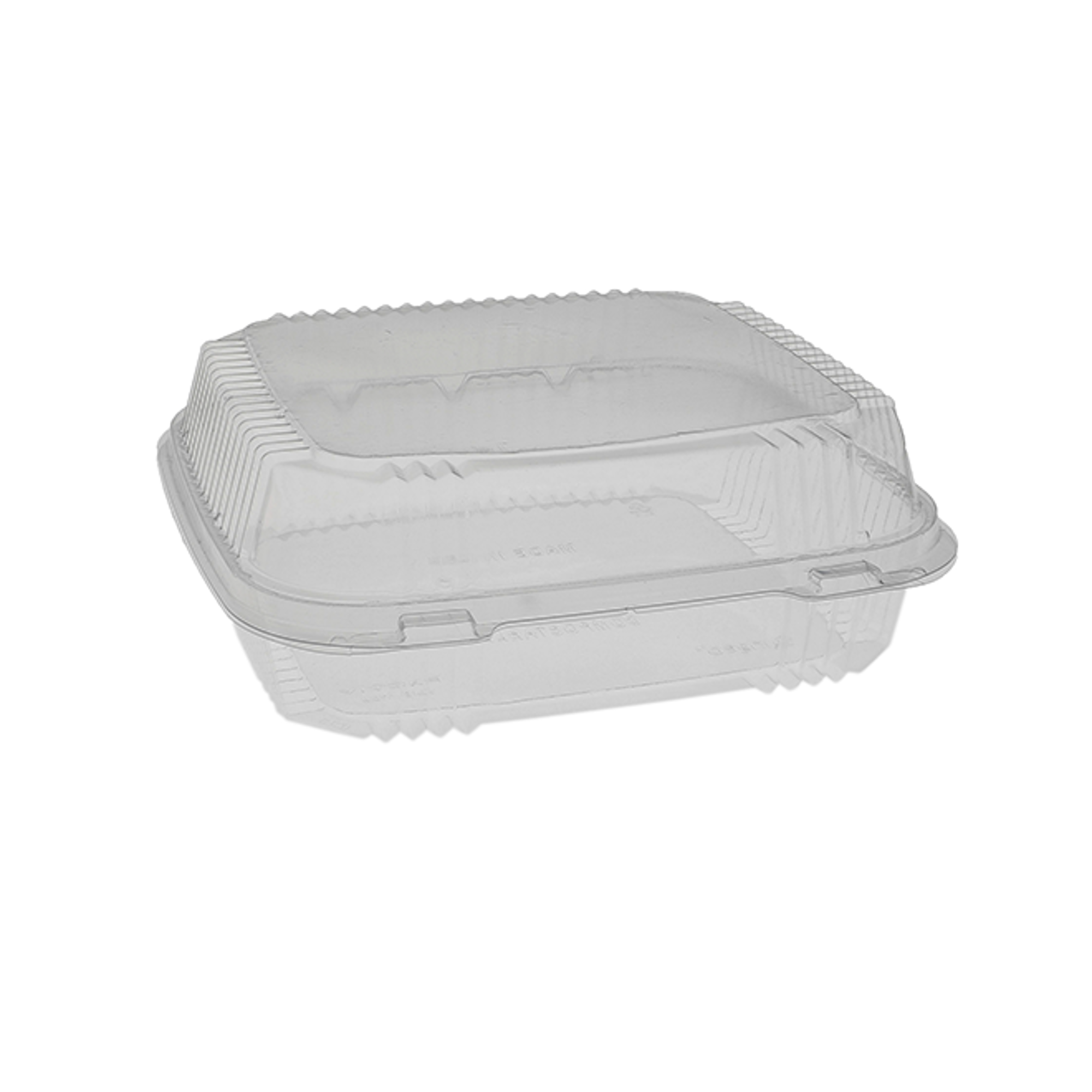 32 oz Hinged Deli Box - Clear Compostable PLA - 200 ct