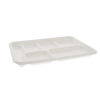 12.75” x 8.5” x 1.25” Compostable Molded Fiber 6 Compartment Tray