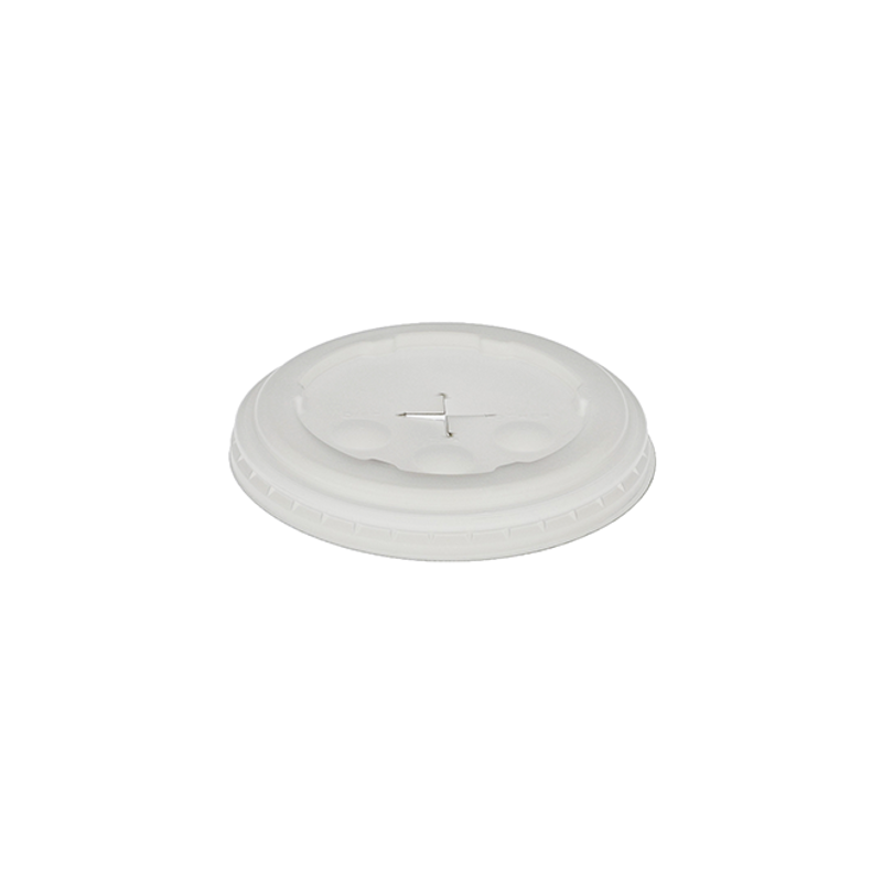 Flat Lid with Straw Slot for 12 oz. Paper Cold Cup | Pactiv Evergreen