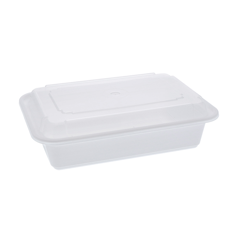 Choice 38 oz. White Round Microwavable Heavy Weight Container with