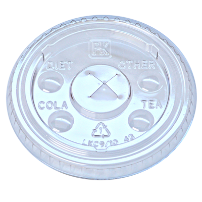 EarthChoice® Recycled Plastic Dome Lids with Large Hole for B