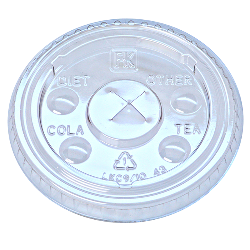 PET X-Slot Lid with Flavor Buttons for 9/10 oz. Cup | Pactiv Evergreen