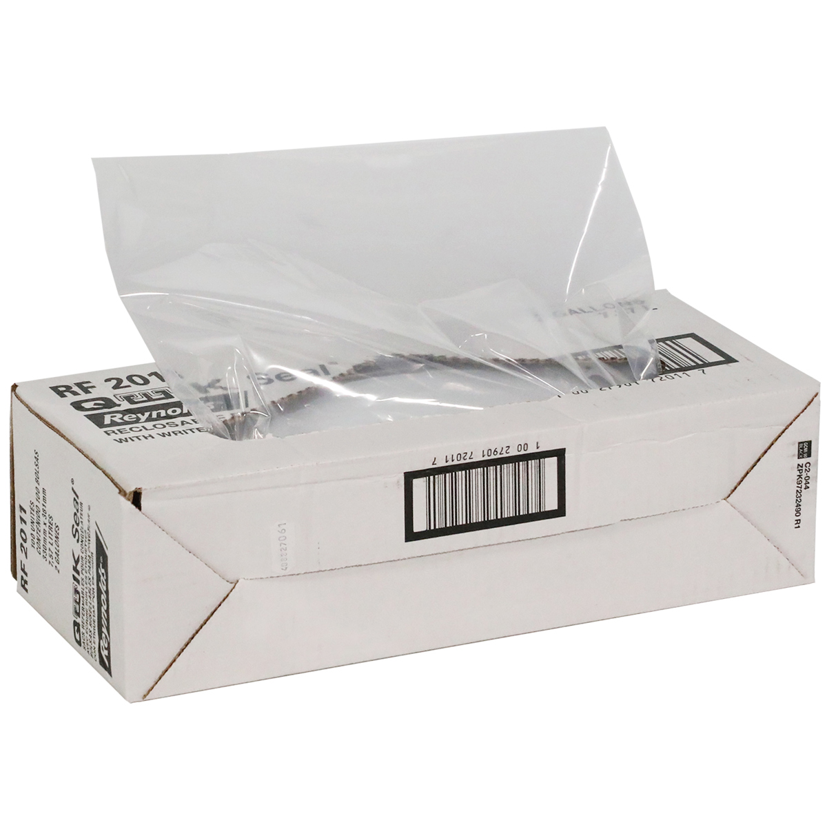 Qwik Seal Two Gallon Reclosable Freezer Bags with Write on Label