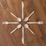 Cutlery arranged in a star like shape