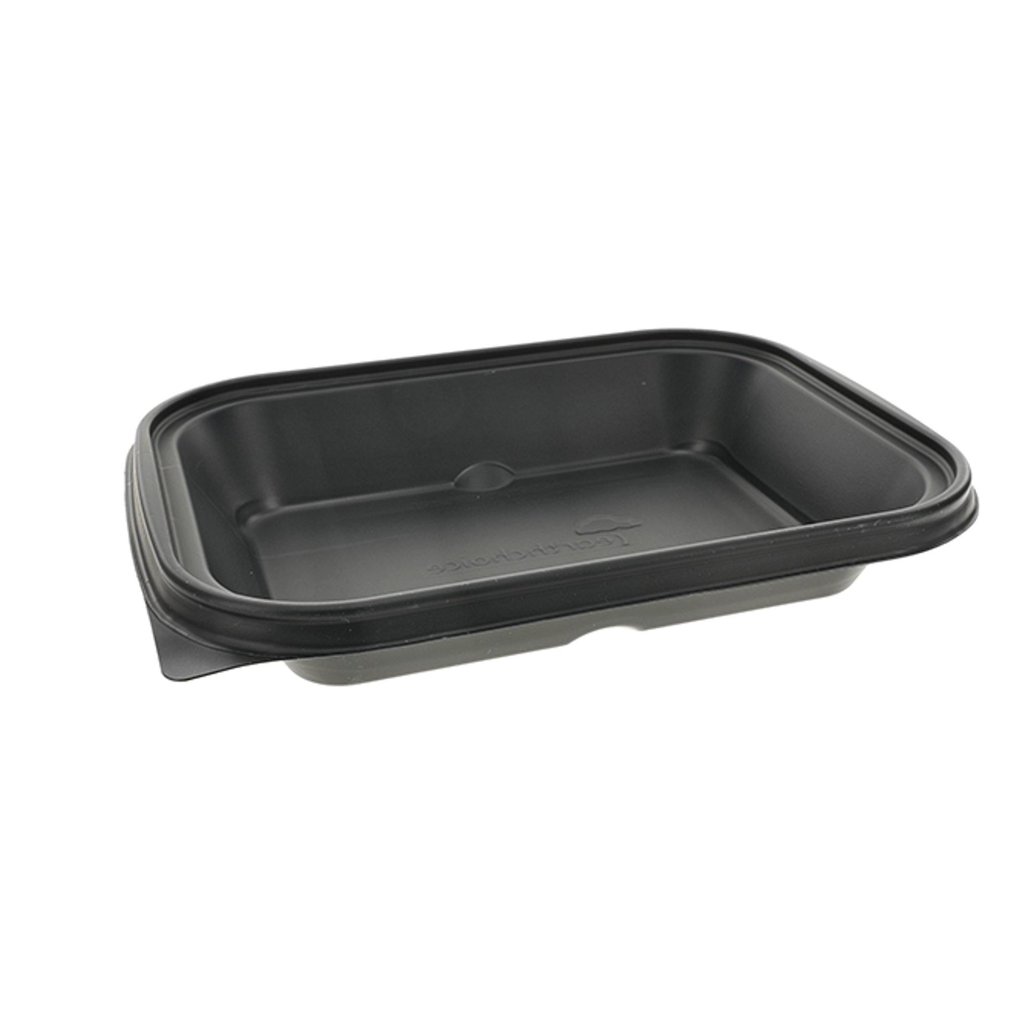 Carry Boss RSL-938 Black Polypropylene 24 Ounce Rectangular Food Take-Out  Container with Clear Lid - 8 x 5.25