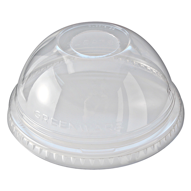 Compostable PLA Dome Lids with 1