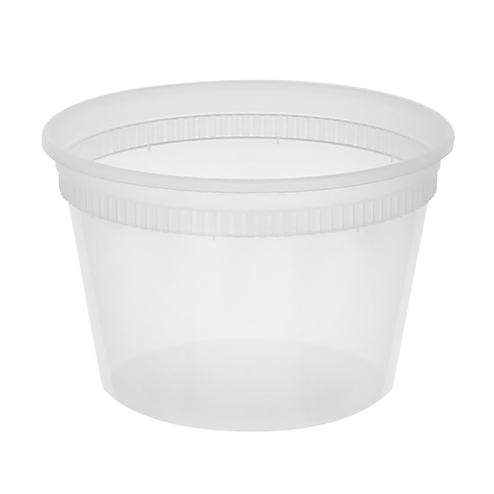 64 oz Deli Food Containers W/ Lids Plastic Tubs ounce Qty 5