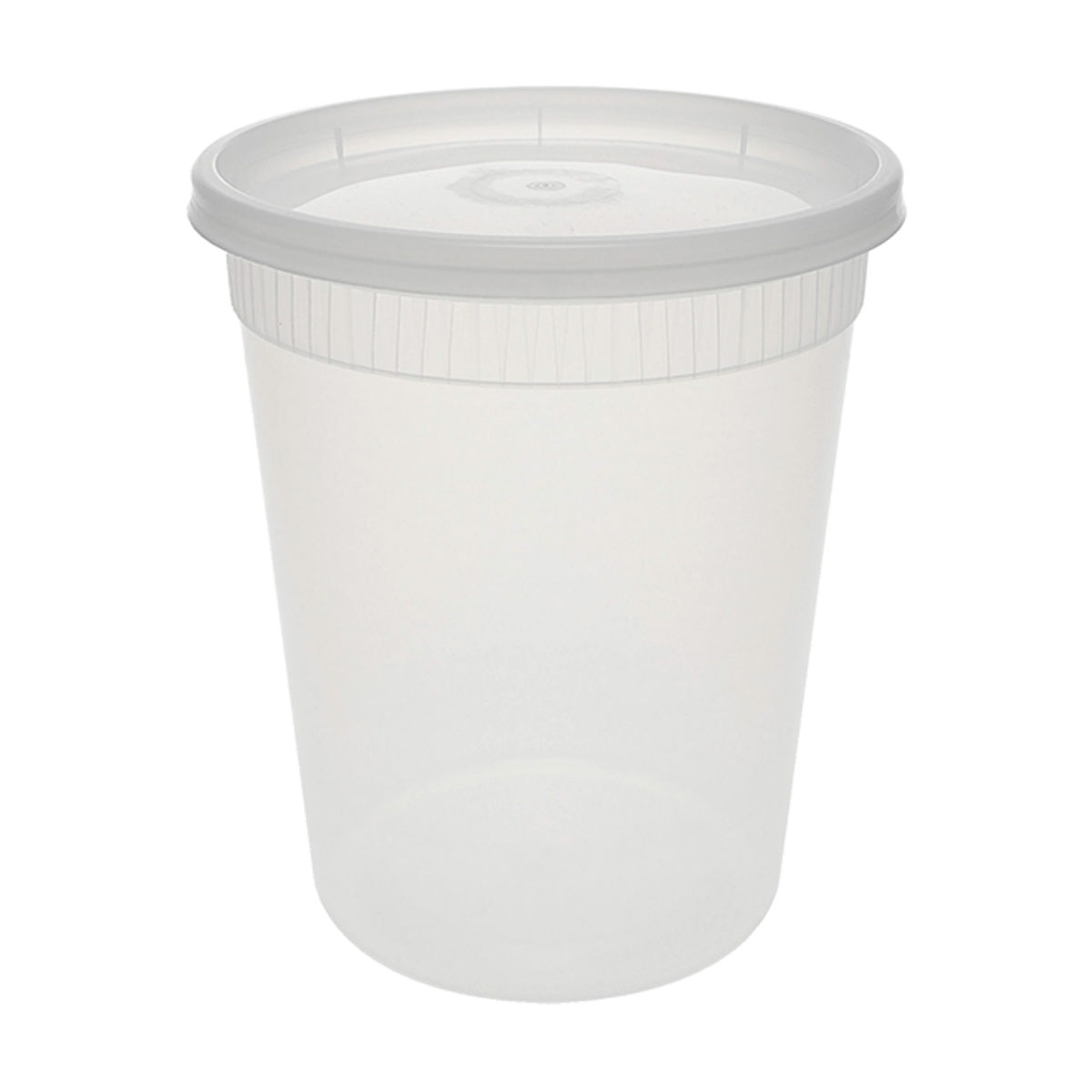 DELItainer® 32 oz. Microwavable Round Takeout Container and Lid Combo