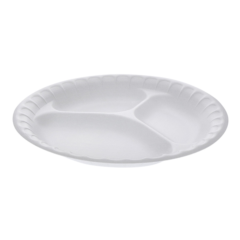 Pactiv 150-Pack White Eps Foam Disposable Dinner Plates at