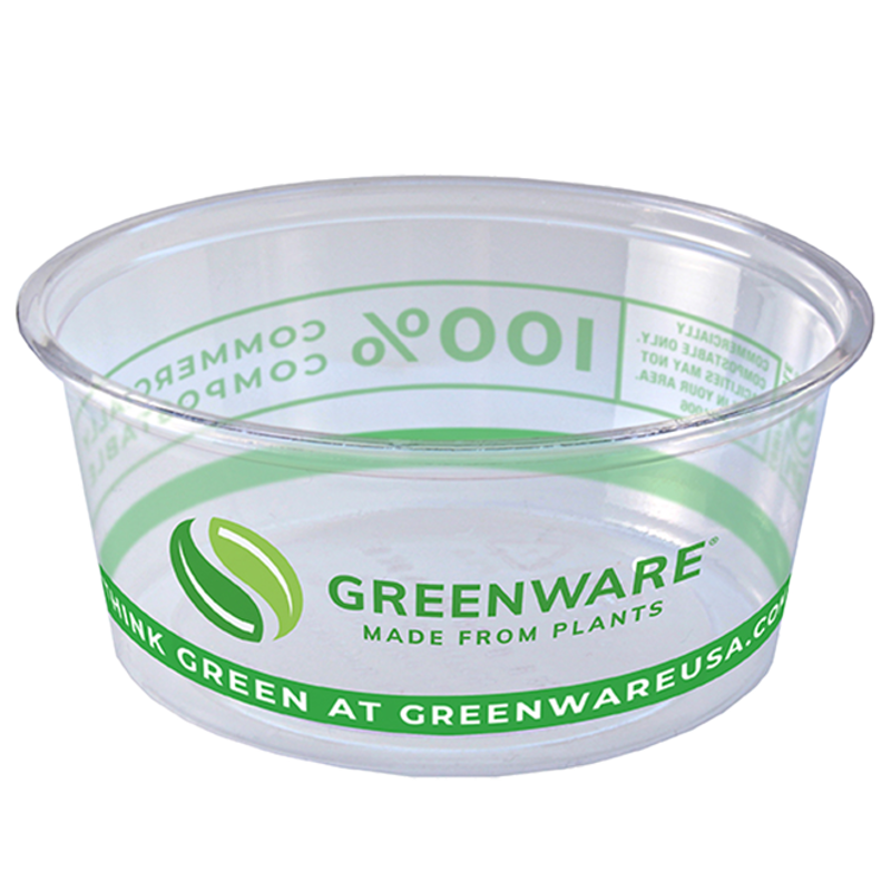 3.25 oz. Compostable PLA Portion Cup with Print Pactiv Evergreen