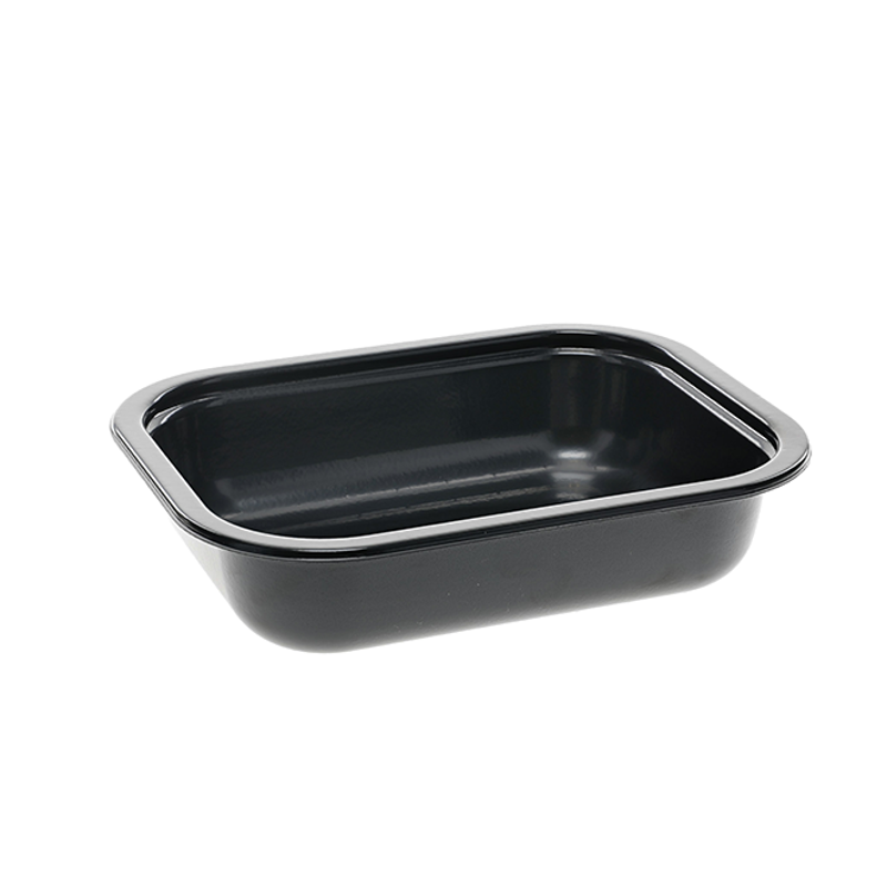 17 oz. Rectangular CPET Tray, Black, 630 ct. | Pactiv Evergreen