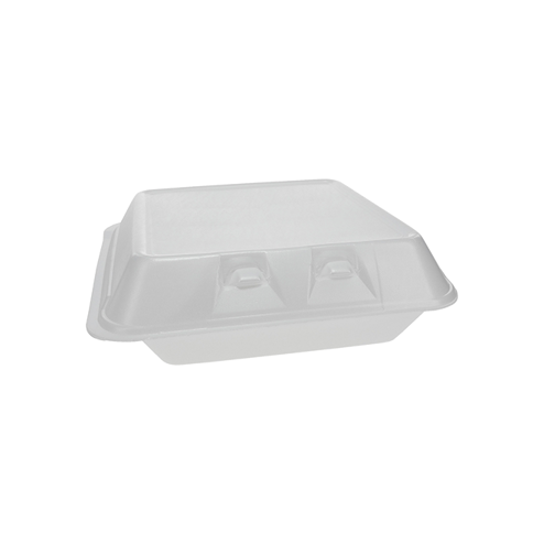 Tray - 3 Compartment Foam Tray w/ Hinged Lid, Food Service Distribution