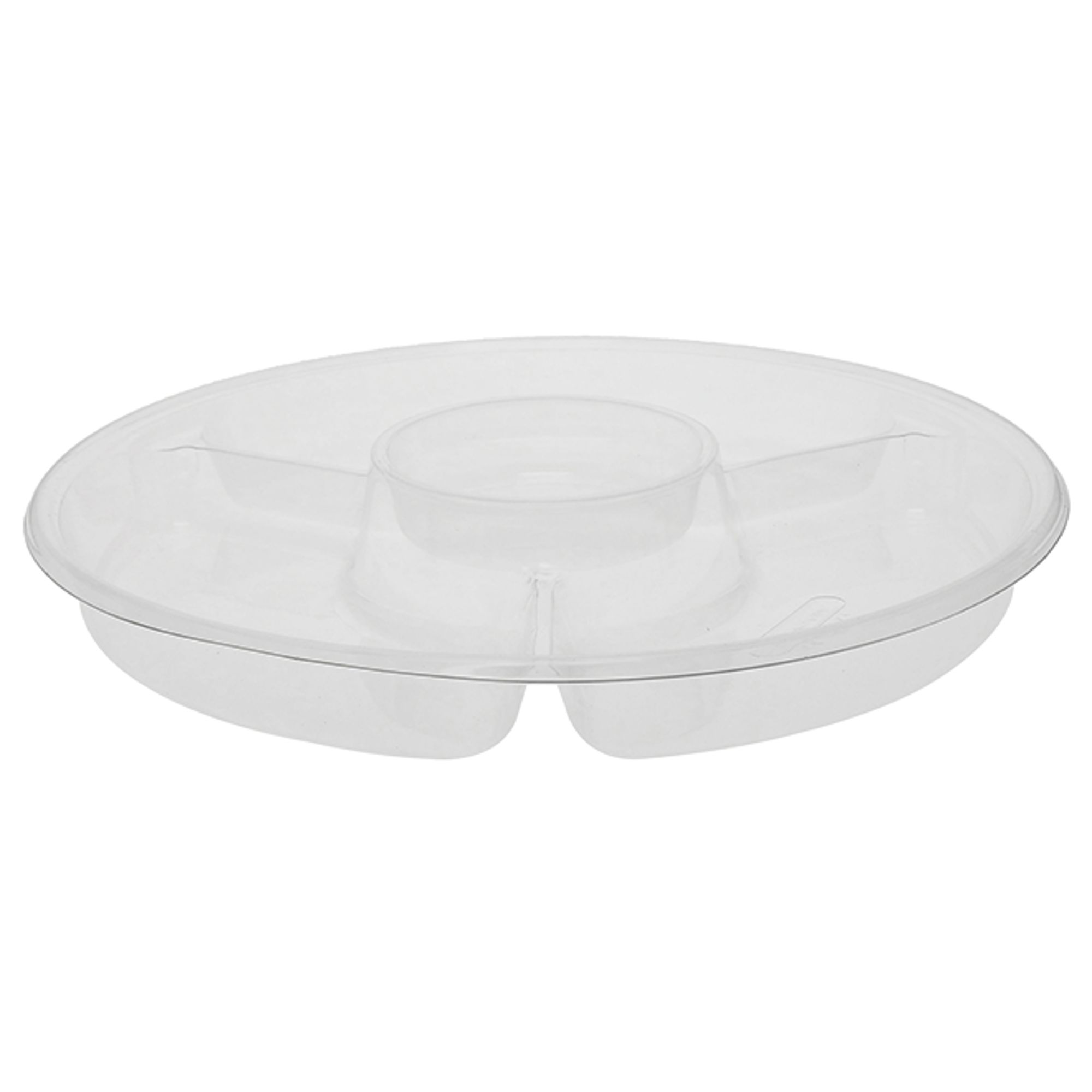 12.1 x 1.4'' PET Serving Tray 3-Compartments | Pactiv Evergreen