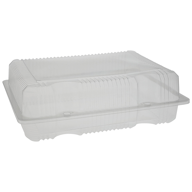 13'' x 10'' x 4.25'' PET Hinged Lid Bakery Container | Pactiv