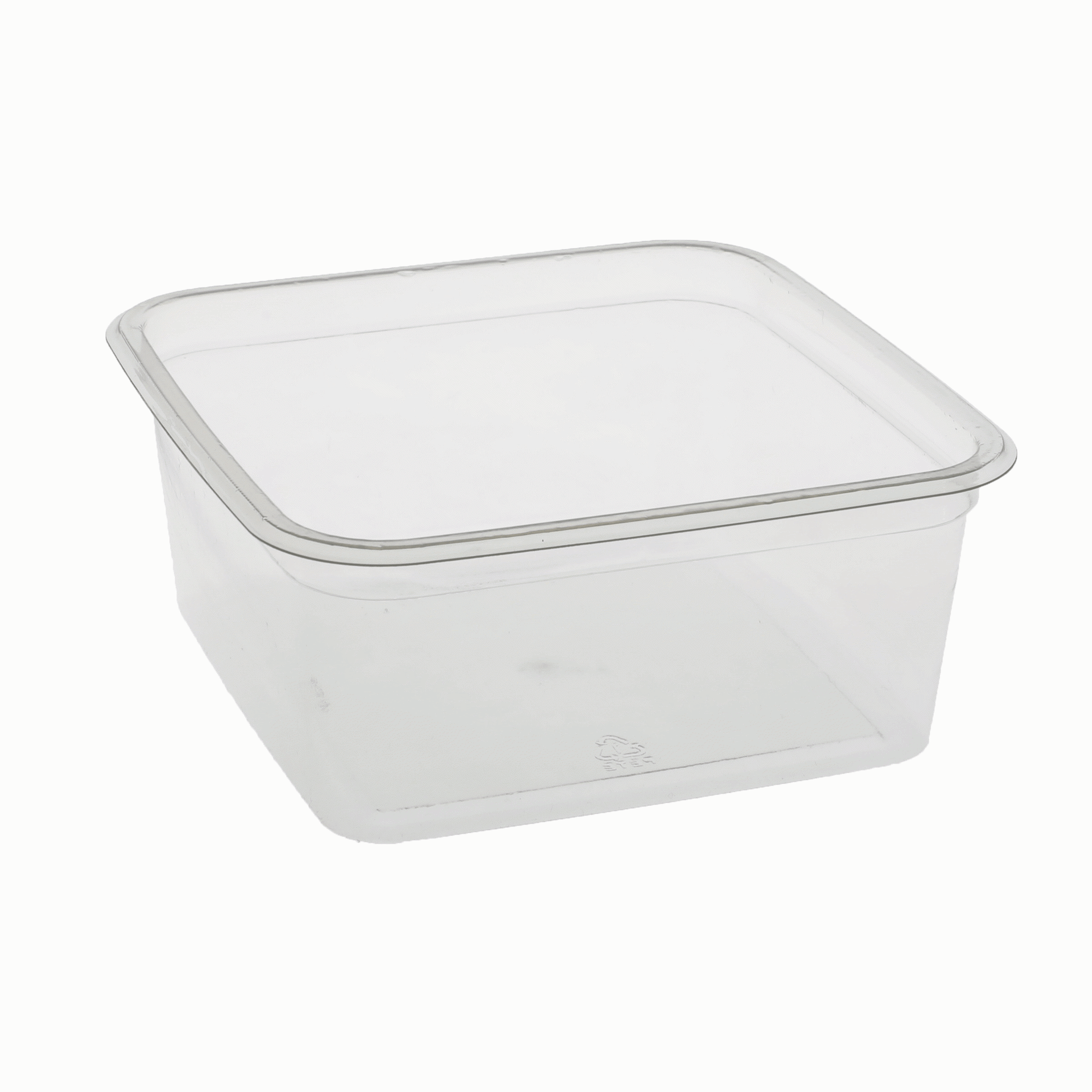 Pactiv YY4S32 4 Inch 32 oz Square Tamper Resistant Clear Plastic