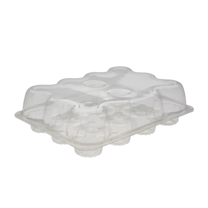 12 Count Two Piece Cupcake Container, Clear, 120 ct. Pactiv Evergreen