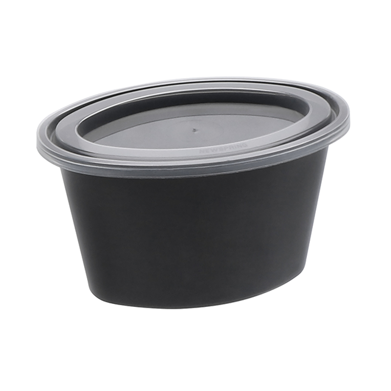 Round Food Containers with Lids - Microwavable Plastic Pots, Takeaway  Sauce Dip