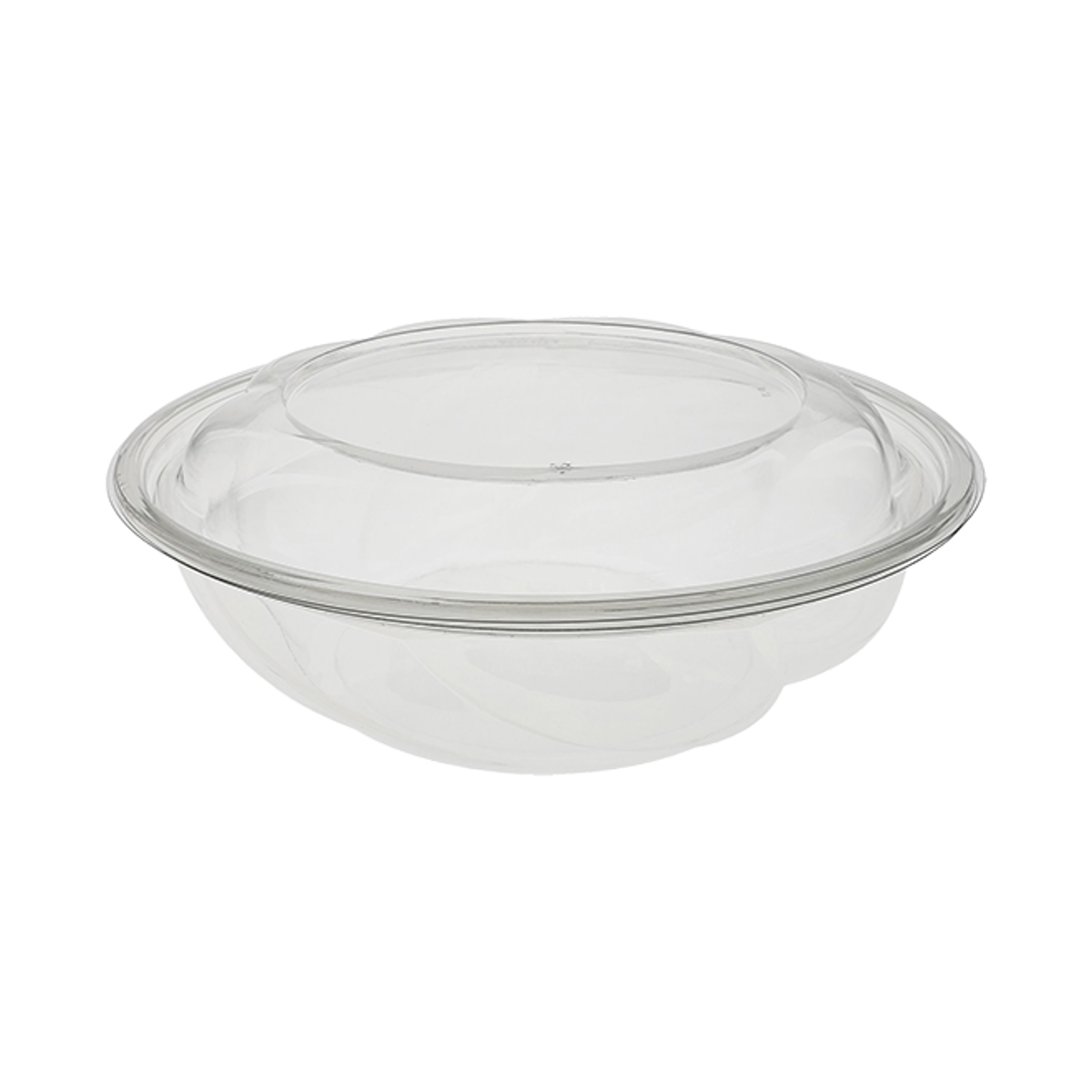 Choice 32 oz. Clear Plastic Dome Lid with No Hole - 50/Pack