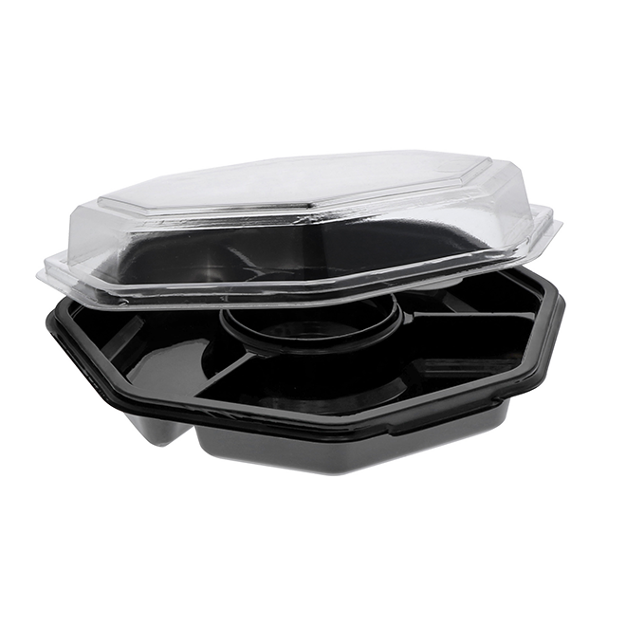 32 oz. BPA Free Food Grade Clarified Hinged Container with Lid - 200 count  - ePackageSupply