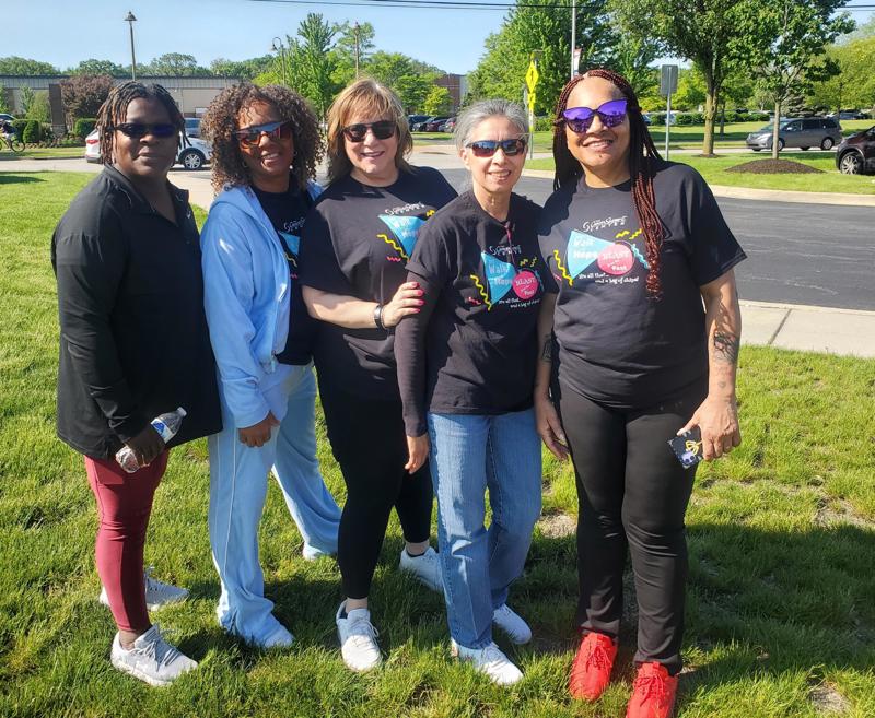 Group of women who work at Pactiv Evergreen gathered for an event