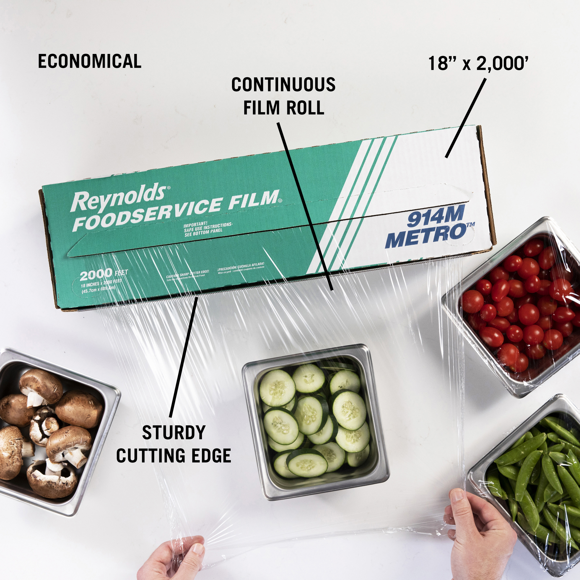Reynolds 12 Food Packaging Foodservice Wrap, Clear