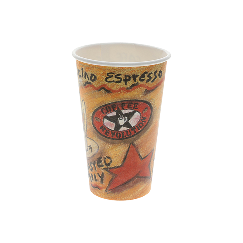 16 oz. Paper Hot Cup, Coffee Revolution Print | Pactiv Evergreen