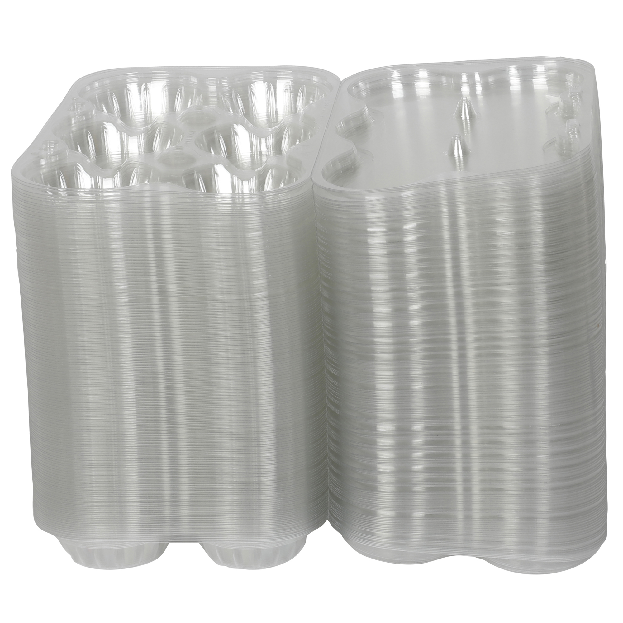 9.6 x 6.8 x 1.5” PET Hinged Lid Tart Container - 6 Count | Pactiv