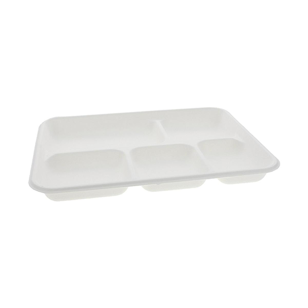 10 x 8” PFAS-Free Fiber Blend 5-Compartment Cafeteria Tray