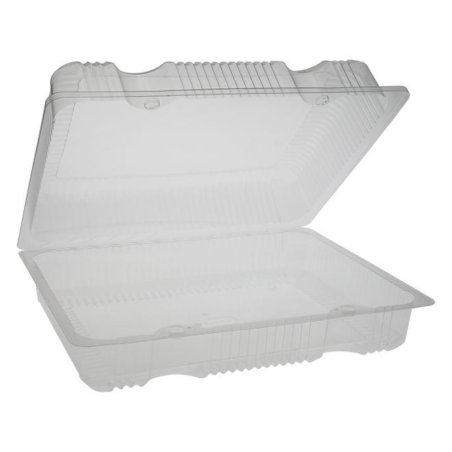 13'' x 10'' x 4.25'' PET Hinged Lid Bakery Container | Pactiv 