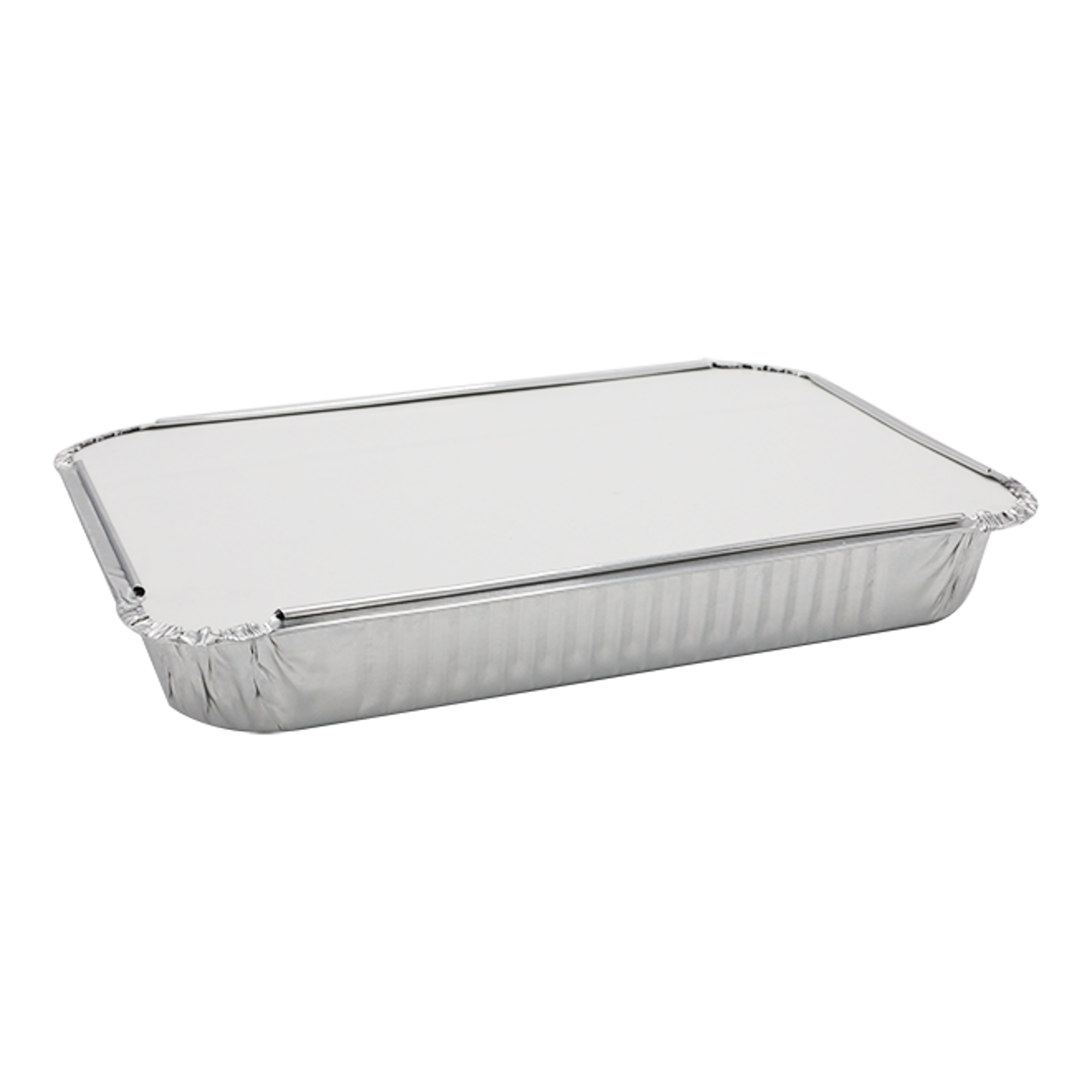 4 Lb. Oblong Aluminum Takeout Container And Clear Dome Lid, Combo 