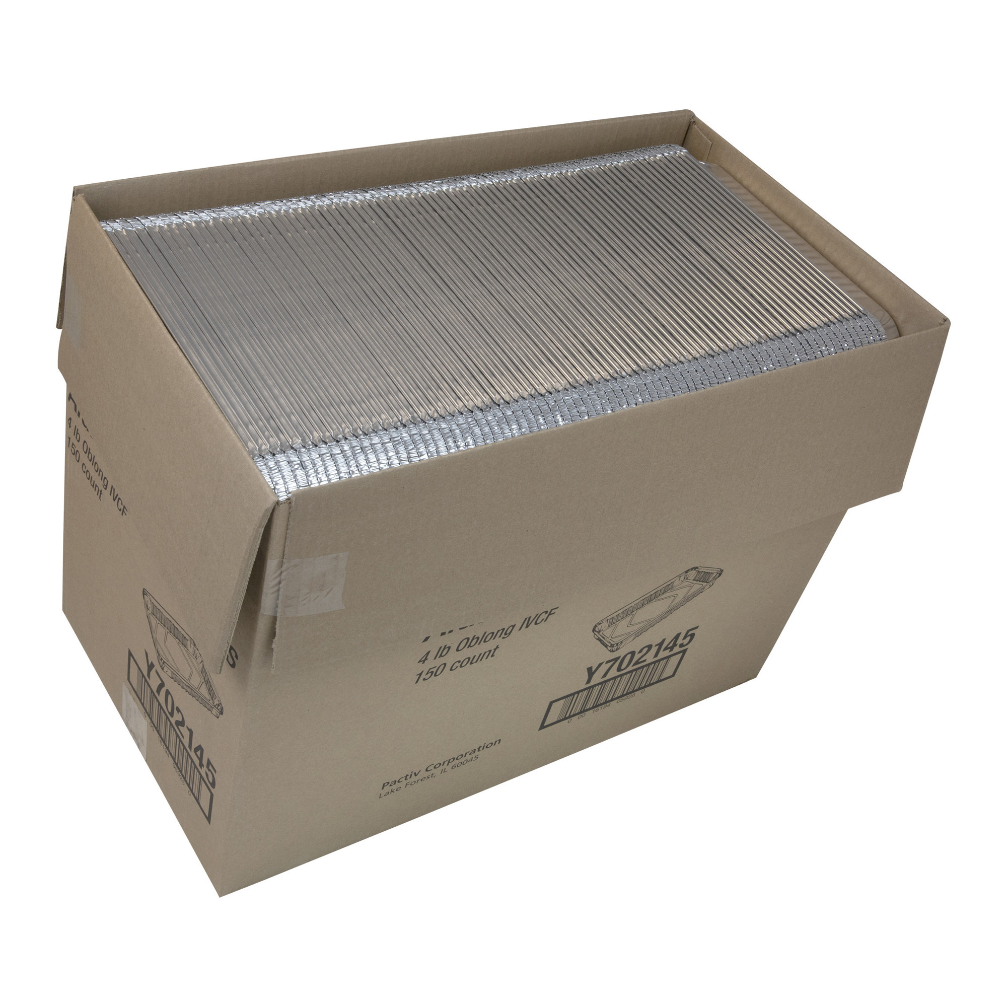 4 Lb. Oblong Aluminum Takeout Container, 150 Ct.