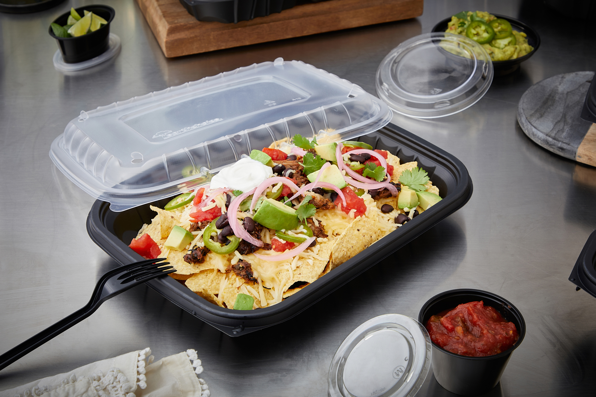 Pactiv EarthChoice Entree2Go Takeout Containers 48 Oz Black Pack