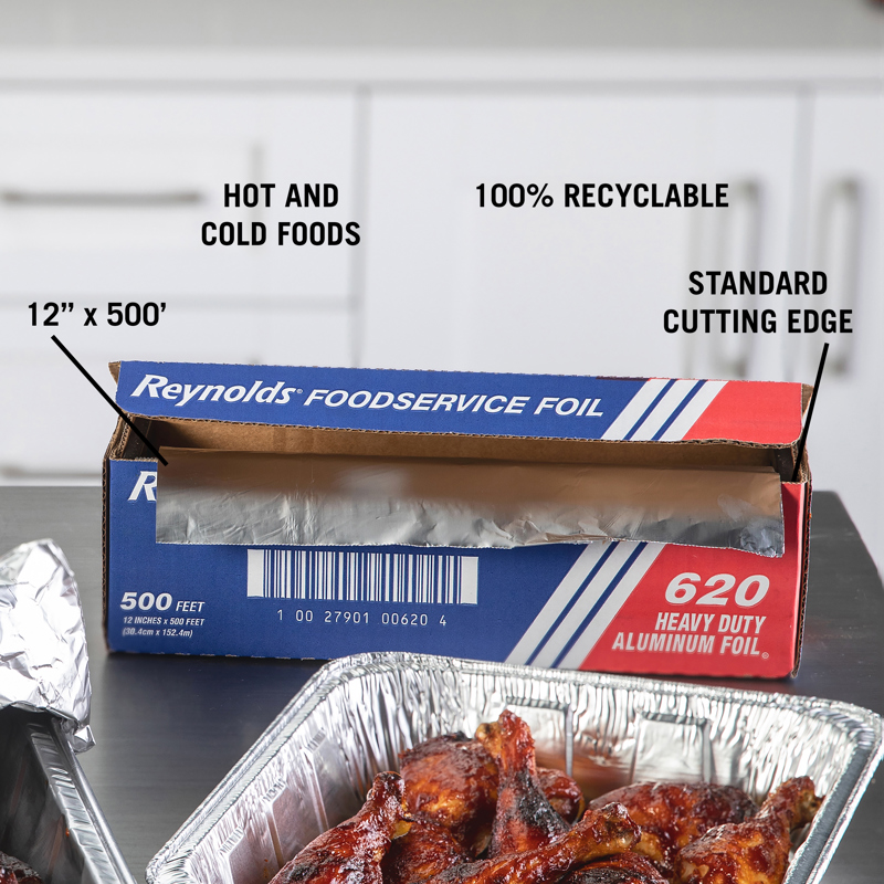 Progress Standard Aluminum Foil - 250 Sq.Ft Roll | Multipurpose, Oven-Safe