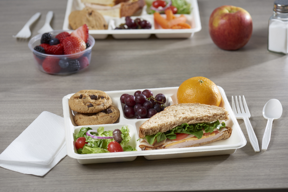 MFG クッキング ヘルシープレート 36cm 未使用 MH281 PFAS-Free Fiber Blend 5-Compartment School Lunch Tray | Pactiv