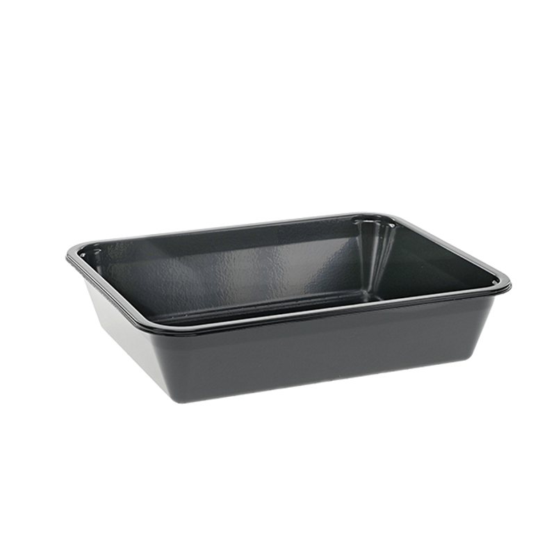 49 oz. Rectangular CPET Tray, Black, 360 ct. | Pactiv Evergreen