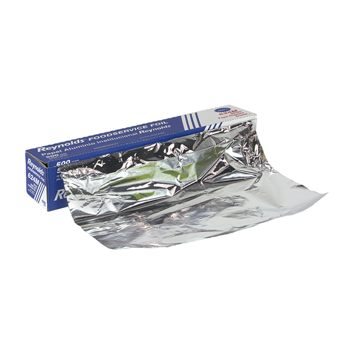 Heavy Duty Aluminum Foil Roll with Serrated Cutter 18X500' 