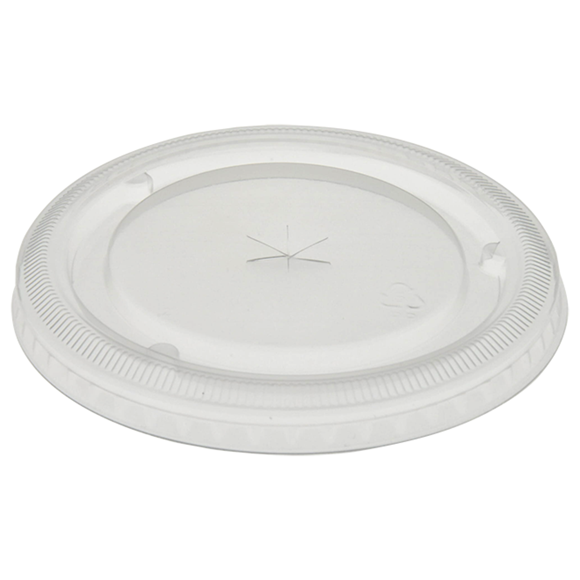PP Flat Lid with Straw Slot for 