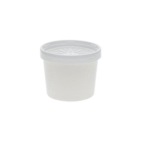 12 oz. Round Paper Food Container and Lid Combo