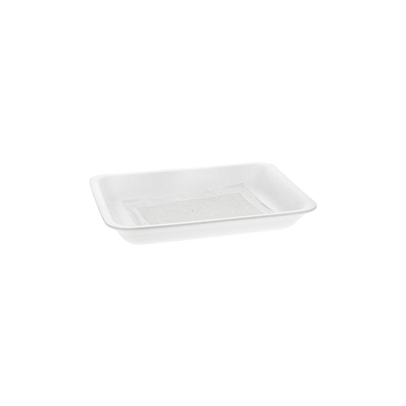 3P Polystyrene Foam Processor Tray with SAP Pad | Pactiv Evergreen