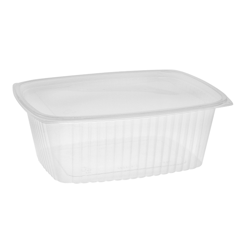 64 oz. 2 Piece Showcase® Deli Container Base and Lid Combo, Clear, 126