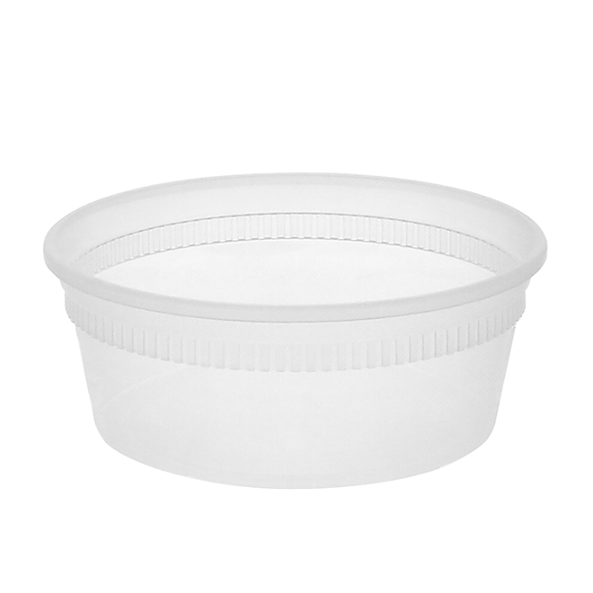 8 oz Microwavable Translucent Plastic Deli Container with Lid