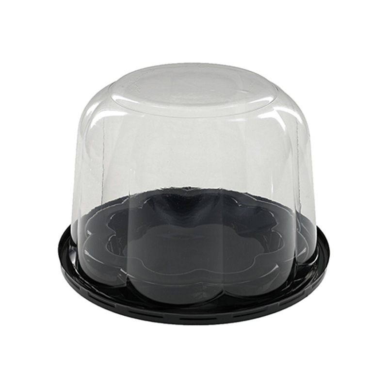 Colossal Cupcake Container 4.5" RoseDome™ and 6.75" Black Cake Base