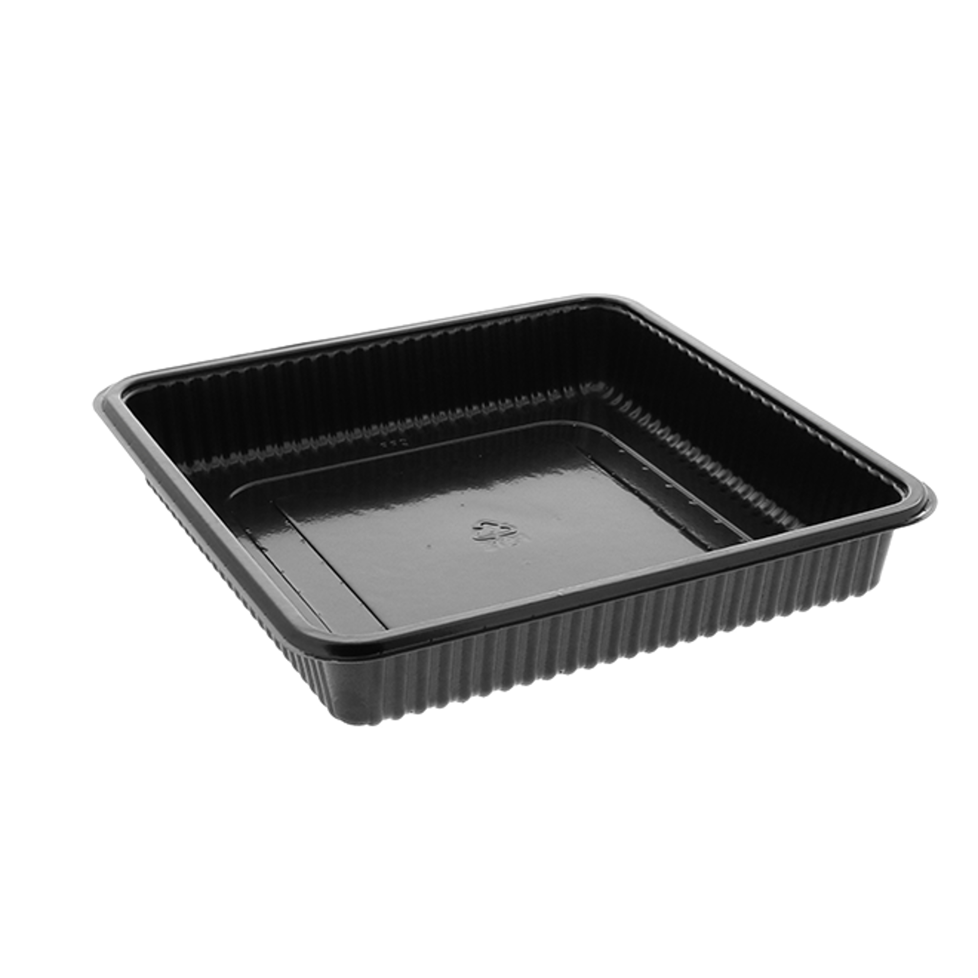 8” Square CPET Base, Black, 440 ct. | Pactiv Evergreen
